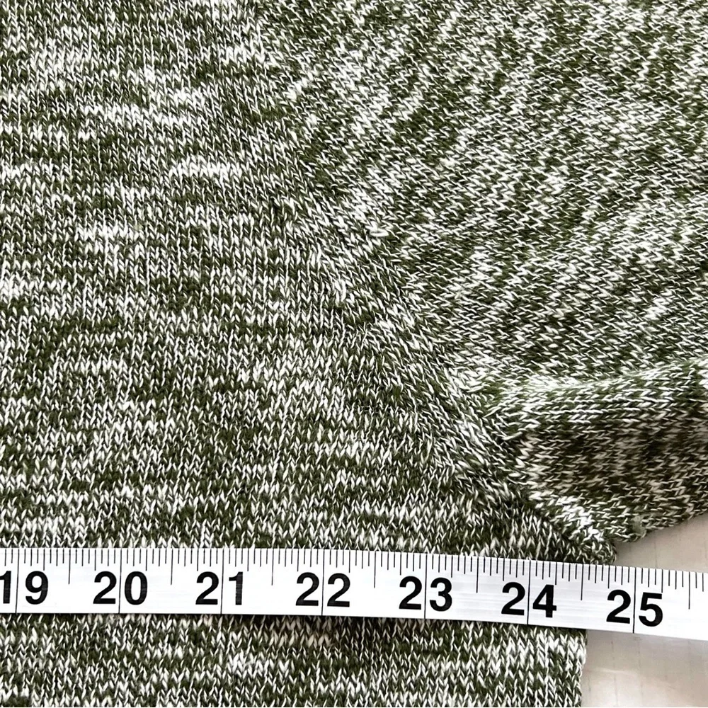 NWT J.Crew 100% Cotton Marled Slub Crewneck Sweater Heather Green XL